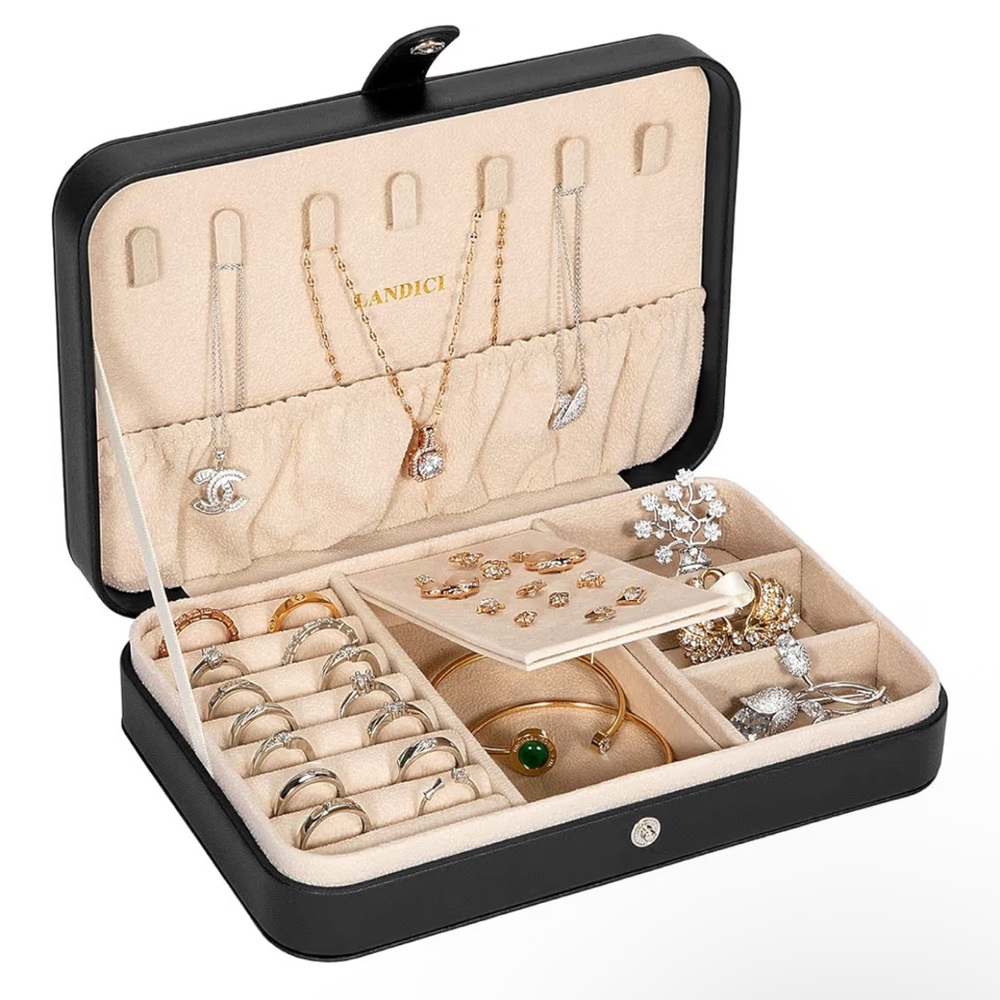 small black jewelry case organizer - landici!